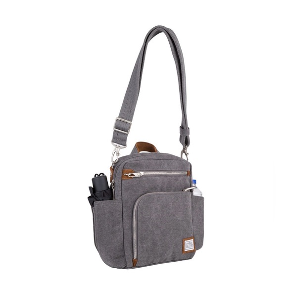 Travelon Handbags - Travelon Heritage Anti-Theft Tour Bag Crossbody, Gray,RFID Travel Purse